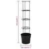 vidaXL Vaso a Torre per Pomodori Antracite Ø29,5x115 cm Polipropilene