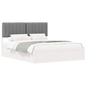 vidaXL Letto con Testiera Rivestita Grigio chiaro 160 x 200 cm