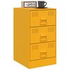 vidaXL Comodini 2 pz Giallo Senape 34,5x39x62 cm in Acciaio