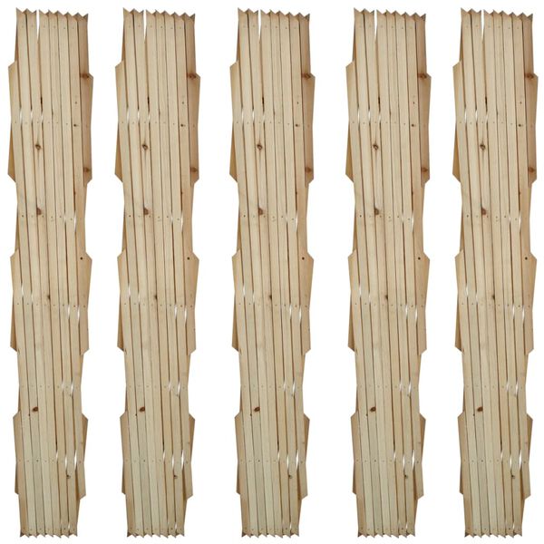 vidaXL Recinzione a Traliccio 5 pz in Legno Massello 180 x 90 cm