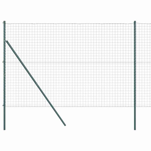 vidaXL Recinzione con Posto Verde 1,6 x 10 m Acciaio e PVC