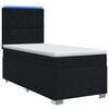 vidaXL Letto box spring con materasso Nero 100 x 200 cm Tessuto