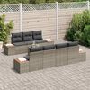 vidaXL Set Divano da Giardino con cuscino 8 pcs Grigio Poly Rattan