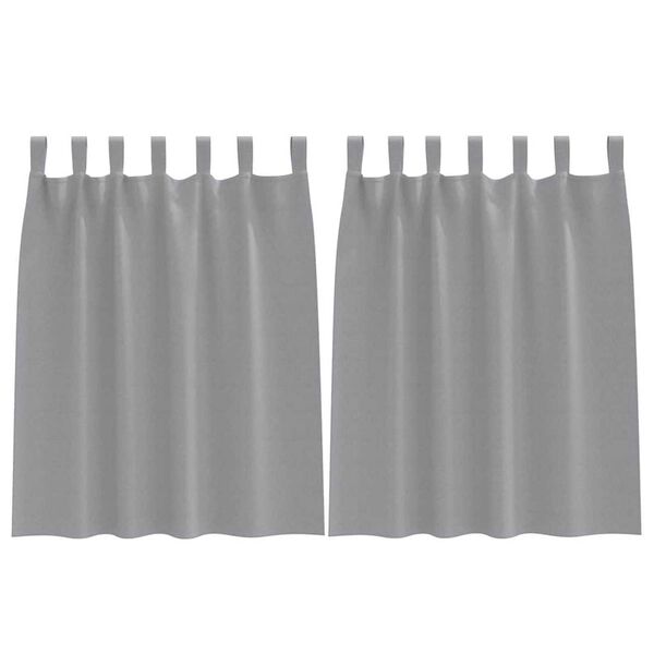 vidaXL Tende Blackout con Anelli 2 pcs Grigio chiaro 140 x 140 cm