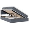 vidaXL Letto con Contenitore Grigio scuro 140 x 200 cm Velluto