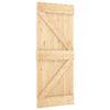 vidaXL Porta Scorrevole con Set Hardware 80x210 cm Legno Massello Pino