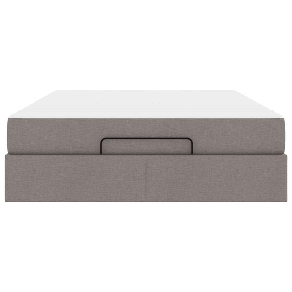 vidaXL Struttura letto con materasso con materasso 2 pcs Talpa Tessuto