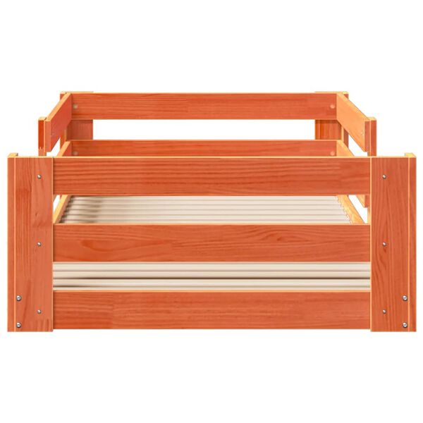 vidaXL Letto senza Materasso Marrone Cera 90x200 cm Legno di Pino