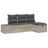 vidaXL Set di divani con cuscino 4 pcs polyrattan
