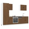 vidaXL Set Mobili da Cucina 7 pz Porto Rovere Marrone in Truciolato