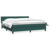 vidaXL Giroletto a Molle con Materasso Verde Scuro 180x220 cm Velluto