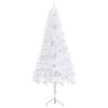 vidaXL Albero di Natale Artificiale ad Angolo Bianco 210 cm PVC