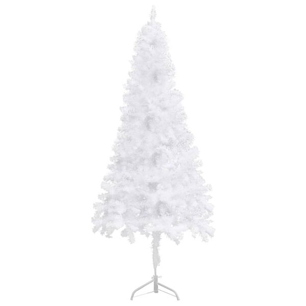 vidaXL Albero di Natale Artificiale ad Angolo Bianco 210 cm PVC