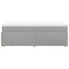 vidaXL Giroletto a Molle con Materasso Grigio Chiaro100x200 cm Tessuto