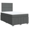 vidaXL Giroletto a Molle con Materasso Grigio Scuro 120x200 cm Tessuto
