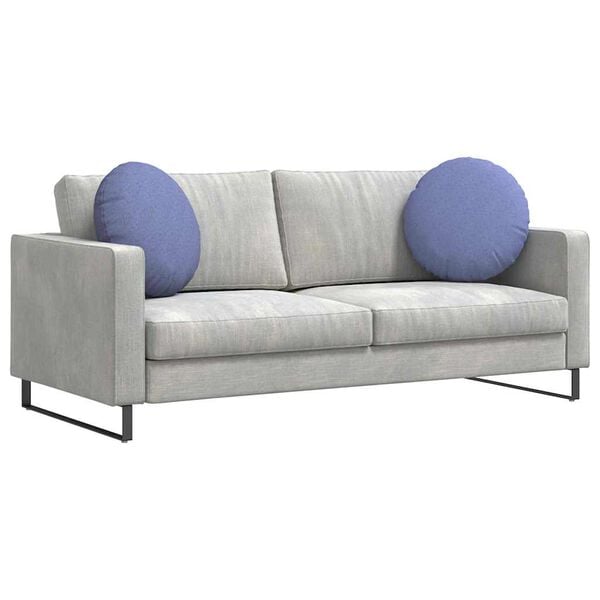 vidaXL Cuscini per Seduta 2 pcs Blu jeans Ø50 x 19 cm Tessuto