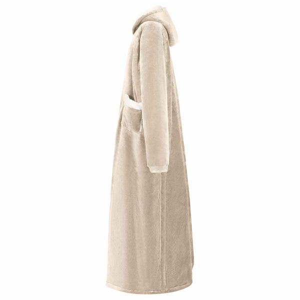 vidaXL Felpa coperta Beige L Pile e Flanella