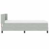 vidaXL Letto a molle con materasso Grigio chiaro 200 x 90 cm Velluto