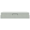 vidaXL Letto con contenitore e materasso Grigio chiaro 90 x 200 cm