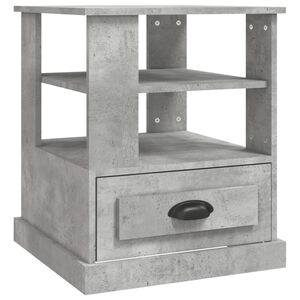 vidaXL Tavolino Grigio Cemento 50x50x60 cm in Legno Multistrato