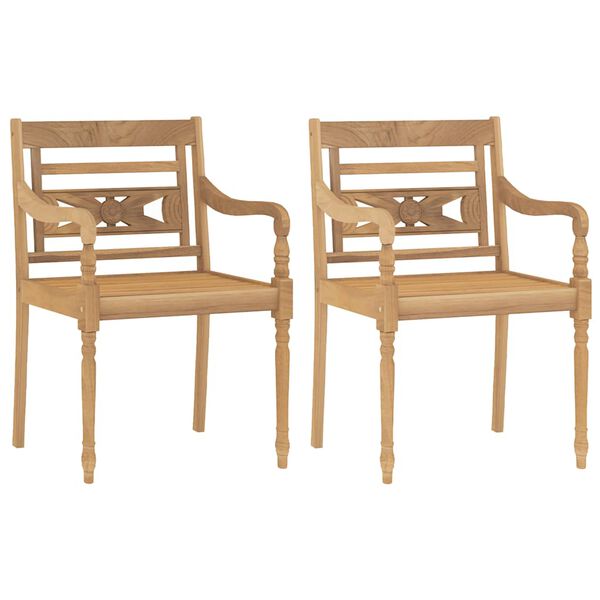 vidaXL Set da Pranzo per Giardino 3 pz in Legno Massello di Teak