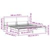 vidaXL Struttura del Letto con testiera Marrone e nero 180 x 200 cm
