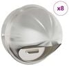 vidaXL Coperture per ventilazione d'aria 8 pcs Argento 200 mm