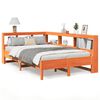 vidaXL Letto Libreria senza Materasso Marrone Cera 120x200 cm in Pino