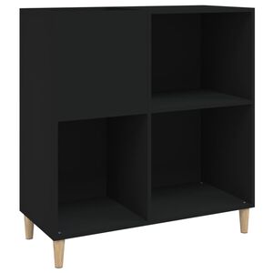 vidaXL Mobile Porta Dischi Nero 84,5x38x89 cm in Legno Multistrato