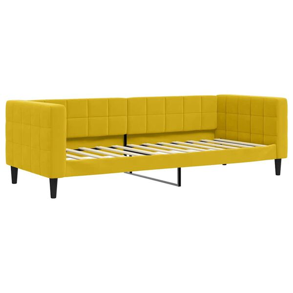 vidaXL Divano Letto Estraibile con Cassetti Giallo 80x200cm in Velluto