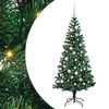 vidaXL Albero di Natale artificiale con luci integrate Verde 150 cm