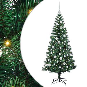 vidaXL Albero di Natale artificiale con luci integrate Verde 150 cm