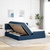 vidaXL Letto con Contenitore Blu 180 x 200 cm Pelle Sintetica