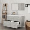 vidaXL Set Mobili da Bagno 3 pz Grigio Cemento
