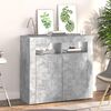 vidaXL Credenza con Luci LED Grigio Cemento 80x35x75 cm