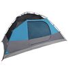 vidaXL Tenda da Campeggio a Cupola per 4 Persone Blu Impermeabile