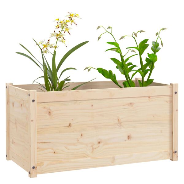 vidaXL Fioriere da Giardino 2 pz 100x50x50cm in Legno Massello di Pino