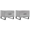 vidaXL Tavolini Salotto 2pz Grigio Sonoma 50x50x40cm Legno Multistrato