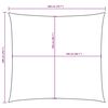 vidaXL Vela Parasole in Tela Oxford Quadrata 2x2 m Nera