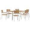 vidaXL Set da Pranzo per Giardino 7 pcs Legno di Acacia Massello