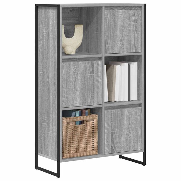 vidaXL Armadio per Libri Grigio Sonoma 68 x 30 x 108.5 cm