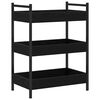 vidaXL Carrello da Cucina Rovere nero 50 x 30 x 70 cm