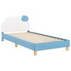 vidaXL Struttura letto bambini con testata Blu 80 x 200 cm PU