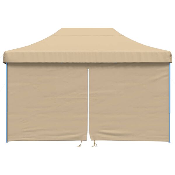 vidaXL Tendone per Feste Pieghevole Pop-Up con 4 Pareti Beige