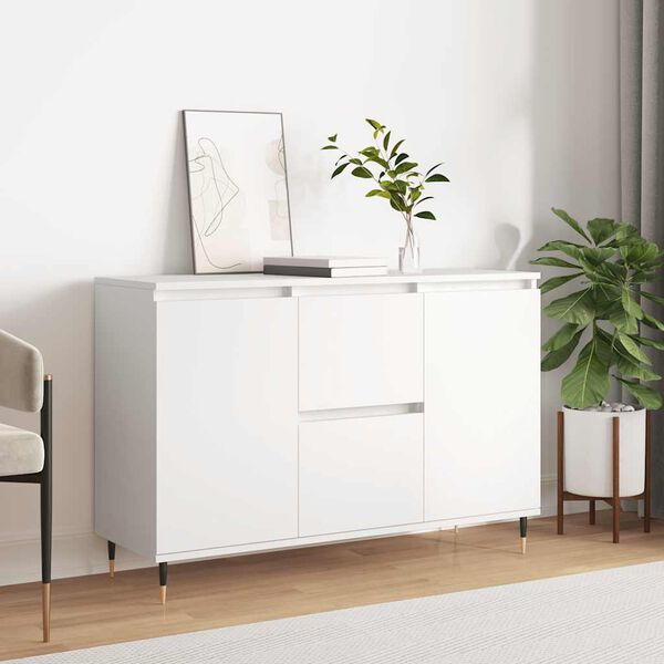 vidaXL Credenza Bianca 101,5x35x70 cm in Legno Multistrato
