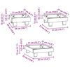 vidaXL Supporto per piante 3 pcs Marrone Legno di Mogano