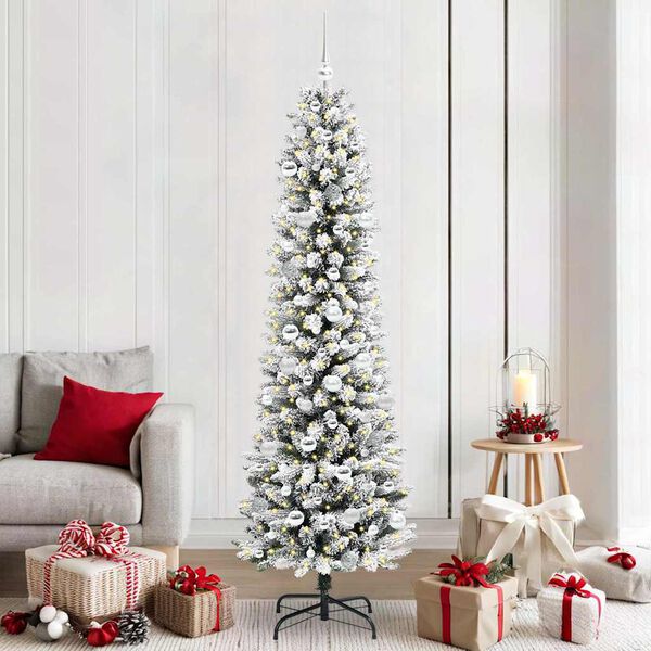 vidaXL Albero di Natale artificiale con 300 LED Bianco 210 cm