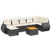 vidaXL Set Divani da Giardino con Cuscini 8 pz Nero in Polyrattan