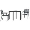 vidaXL Set da Pranzo per Giardino 3 pz Antracite