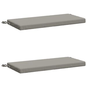 vidaXL Cuscini per Panchina a 2 Pezzi SOEST 100% Poliestere Grigio